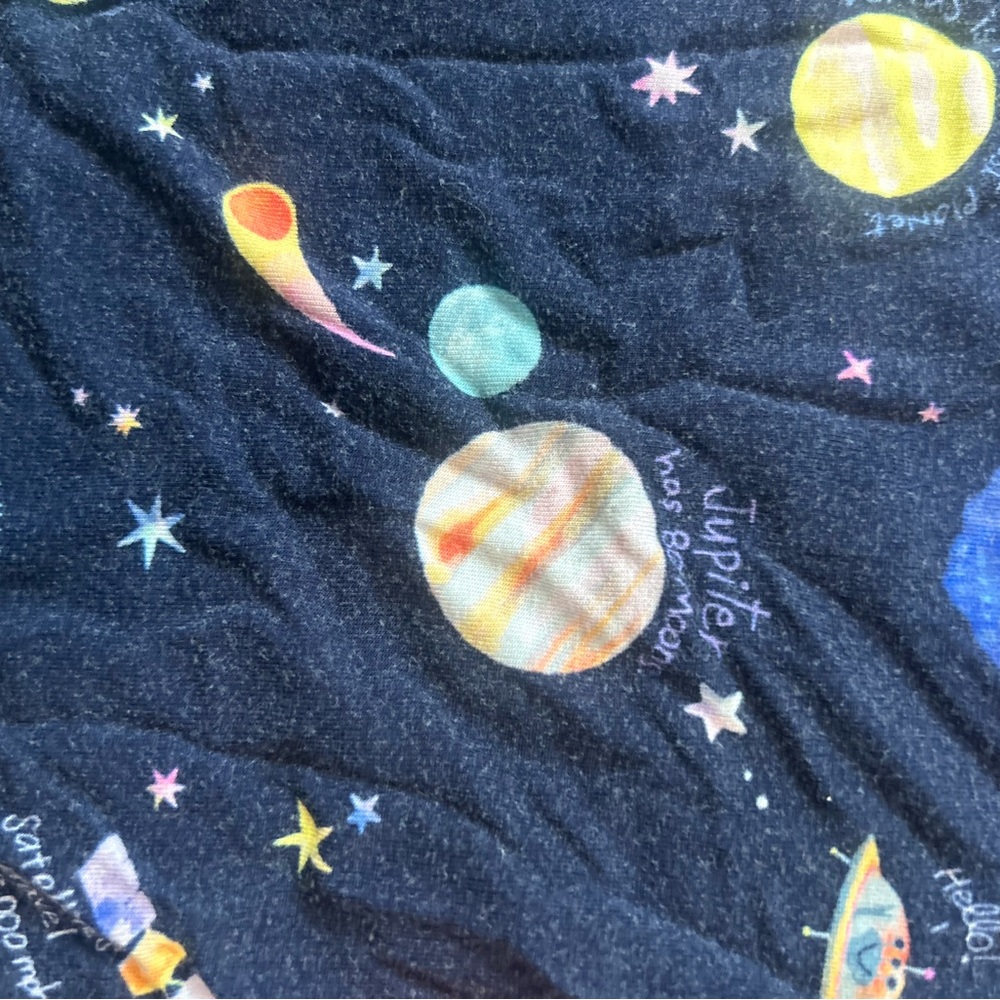 Little Sleepies - Navy Space Rocket Planet Pajama Set - Picture 6 of 6